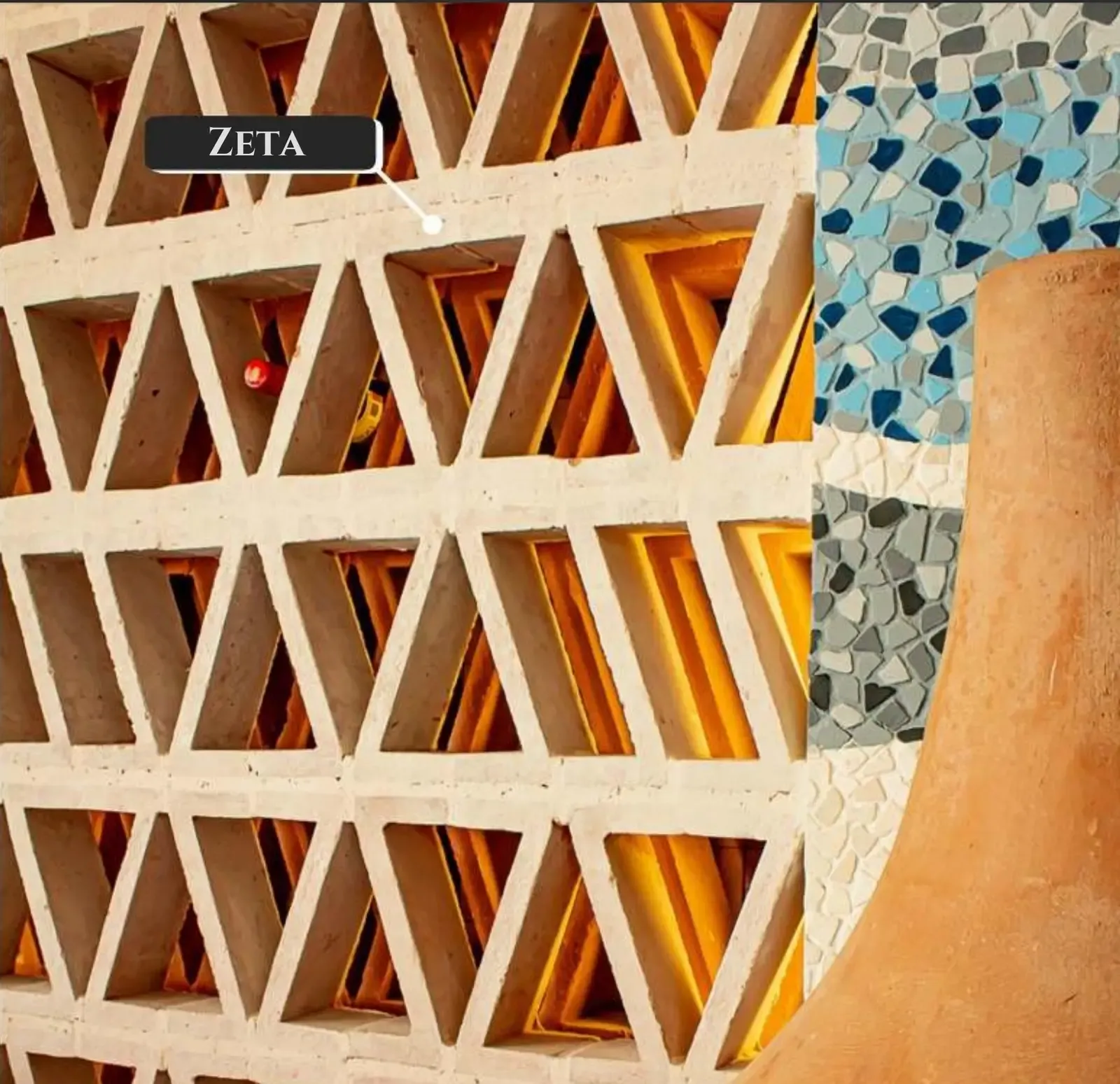 Zeta used on a lattice room divider — cladding supplied in Miami, FL